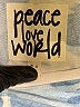 Peace Love World Print Blue Pullover Sweater Size XL - photo 7