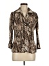 Covington Animal Print Brown 3/4 Sleeve Blouse Size M - photo 1