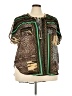 Live 4 Truth 100% Polyester Animal Print Green Short Sleeve Blouse Size 3X - photo 1