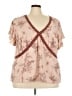 Old Navy 100% Rayon Brown Short Sleeve Blouse Size 4X - photo 1