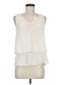 HD in Paris 100% Polyester Ivory Sleeveless Blouse Size 6 - photo 1