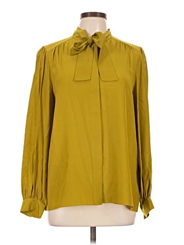 Lafayette 148 New York Long Sleeve Silk Top (view 1)