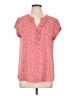 Monday Fun 100% Polyester Red Short Sleeve Blouse Size L - photo 1