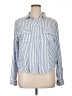 BeachLunchLounge Stripes Blue Long Sleeve Button-Down Shirt Size XL - photo 1