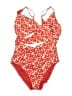 Lands' End Print Red One Piece Swimsuit Size 18 - photo 1