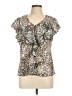 North Style Tan Short Sleeve Blouse Size L - photo 1