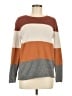 Pinque Color Block Brown Pullover Sweater Size M - photo 1