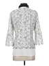 Karl Lagerfeld Paris 100% Polyester Silver 3/4 Sleeve Blouse Size S - photo 2
