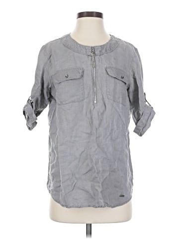 Ellen Tracy 3/4 Sleeve Button-Down Shirt (view 1)