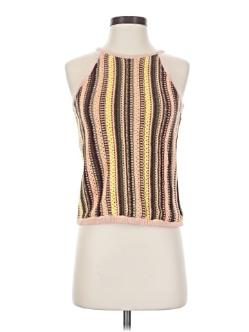 Madewell Crochet Janson Sweater Tank in Rainbow Stripe (view 1)