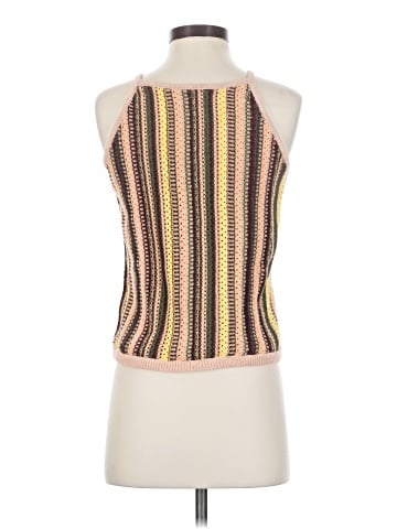 Madewell Crochet Janson Sweater Tank in Rainbow Stripe (view 2)