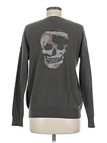 Skull Cashmere Pullover Sweater (view 2)