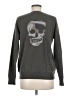 Skull Cashmere Gray Pullover Sweater Size M - photo 2