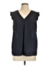 41Hawthorn 100% Polyester Polka Dots Black Sleeveless Blouse Size L - photo 1