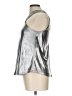 RACHEL Rachel Roy 100% Polyester Metallic Silver Sleeveless Top Size L - photo 5
