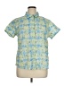 Classic Elements Print Green Short Sleeve Blouse Size XL - photo 1