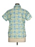Classic Elements Print Green Short Sleeve Blouse Size XL - photo 2