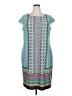 Cato Print Teal Casual Dress Size 20W - photo 1