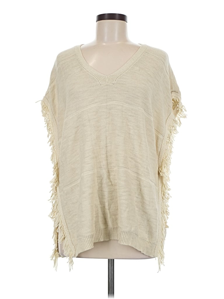 Pre-owned Michael Stars Poncho In Ivory