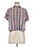Madewell Stripes Blue Short Sleeve Button-Down Shirt Size M - photo 1