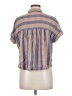 Madewell Stripes Blue Short Sleeve Button-Down Shirt Size M - photo 2