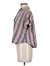 Madewell Stripes Blue Short Sleeve Button-Down Shirt Size M - photo 5