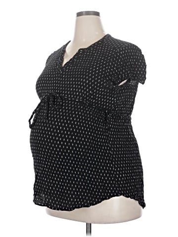 Full Moon Maternity Short Sleeve Blouse (view 1)