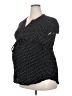 Full Moon Maternity 100% Rayon Black Short Sleeve Blouse Size XXL - photo 1