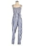 NOM Checkered-gingham Blue Jumpsuit Size XS - photo 1