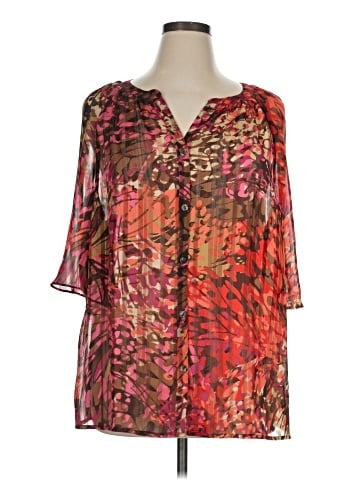 Maggie Barnes for Catherines 3/4 Sleeve Blouse (view 1)