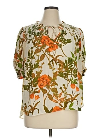 Rose + Olive Short Sleeve Blouse (view 1)