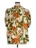 Rose + Olive 100% Polyester Ivory Short Sleeve Blouse Size XL - photo 2