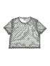 Full Tilt 100% Polyester Checkered-gingham Silver Short Sleeve T-Shirt Size Small - photo 2