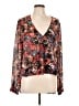 WAYF Orange Long Sleeve Blouse Size L - photo 1