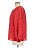 oasis 100% Silk Red 3/4 Sleeve Silk Top Size 12 - photo 5