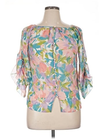 Robert Graham 3/4 Sleeve Silk Top (view 1)