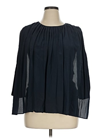 HD in Paris 3/4 Sleeve Silk Top (view 1)