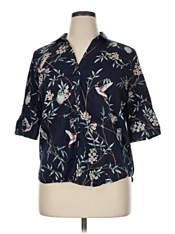 7th Avenue Design Studio New York & Company Short Sleeve Blouse (view 1)