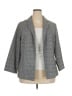 Roz & Ali Chevron-herringbone Gray Blazer Size 2X - photo 1
