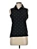 G/Fore Polka Dots Black Sleeveless Button-Down Shirt Size M - photo 1