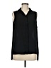 Pure Navy 100% Polyester Black Sleeveless Blouse Size M - photo 1