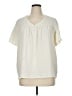 wonderly 100% Polyester Ivory Short Sleeve Blouse Size XL - photo 1