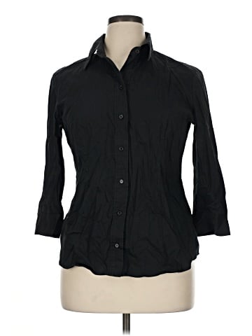 New York & Company 3/4 Sleeve Button-Down Shirt (view 1)