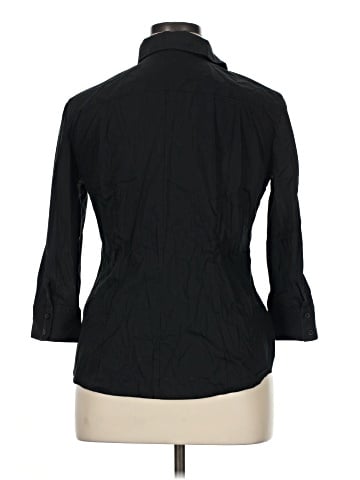 New York & Company 3/4 Sleeve Button-Down Shirt (view 2)