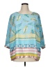 Melissa Paige 100% Polyester Teal 3/4 Sleeve Blouse Size 1X - photo 1