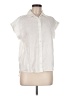 Pure Navy 100% Linen Ivory Short Sleeve Blouse Size M - photo 1