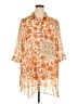 Rose + Olive Orange 3/4 Sleeve Button-Down Shirt Size 2X - photo 1