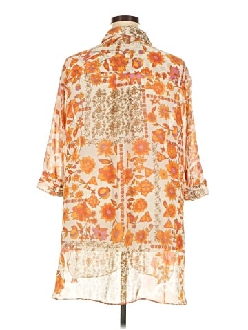 Rose + Olive 3/4 Sleeve Button-Down Shirt (view 2)