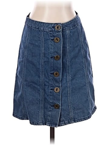 Pilcro and the Letterpress Denim Skirt (view 1)