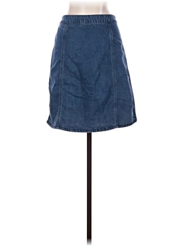 Pilcro and the Letterpress Denim Skirt (view 2)